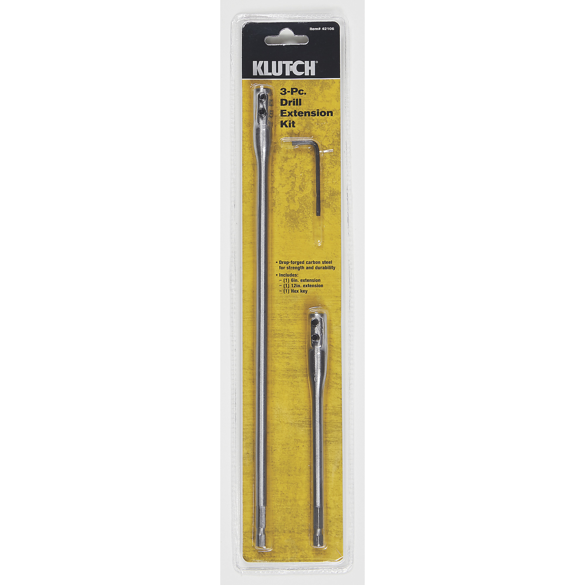 Klutch Drill Extension Kit, 3-Pc.